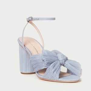 Loeffler Randall: Camellia Blue Pleated Bow Heel - Size 8